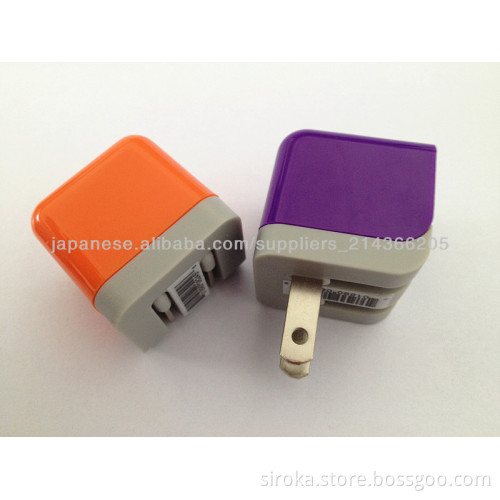 Colorful 5V 1A cell phone charger folding US plug USB travel charger adapter for Apple iPhone